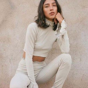 The Line By K Clemintine Crop Top Turtleneck